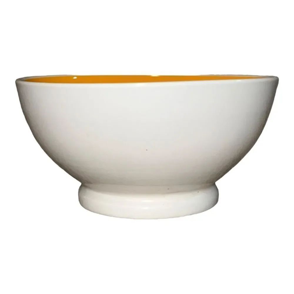 Rae Dunn Artisan Collection by Magenta MUNCH Yellow Interior Cereal Soup Bowl - Picture 2 of 4